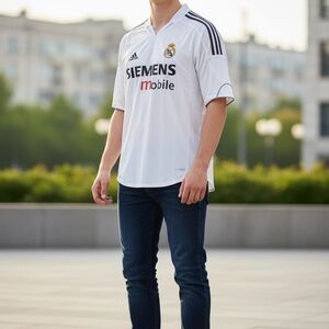 Adidas Real Madrid Beckham 23 Soccer Jersey Men’s M Siemens Mobile Climacool